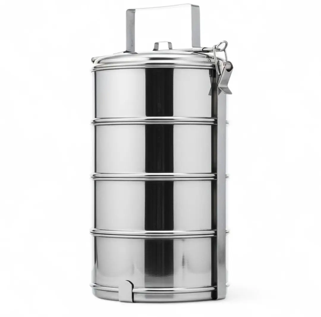 Orion Henkelmann 4-delig RVS - 4 Liter - Zilver