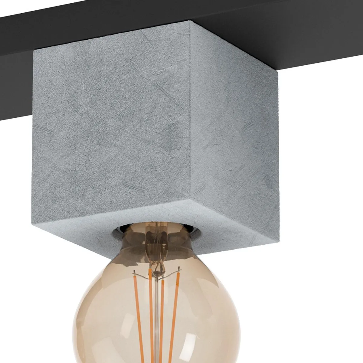 Eglo Prestwick 3 Plafondlamp E27 - 49cm - Zwart/Grijs