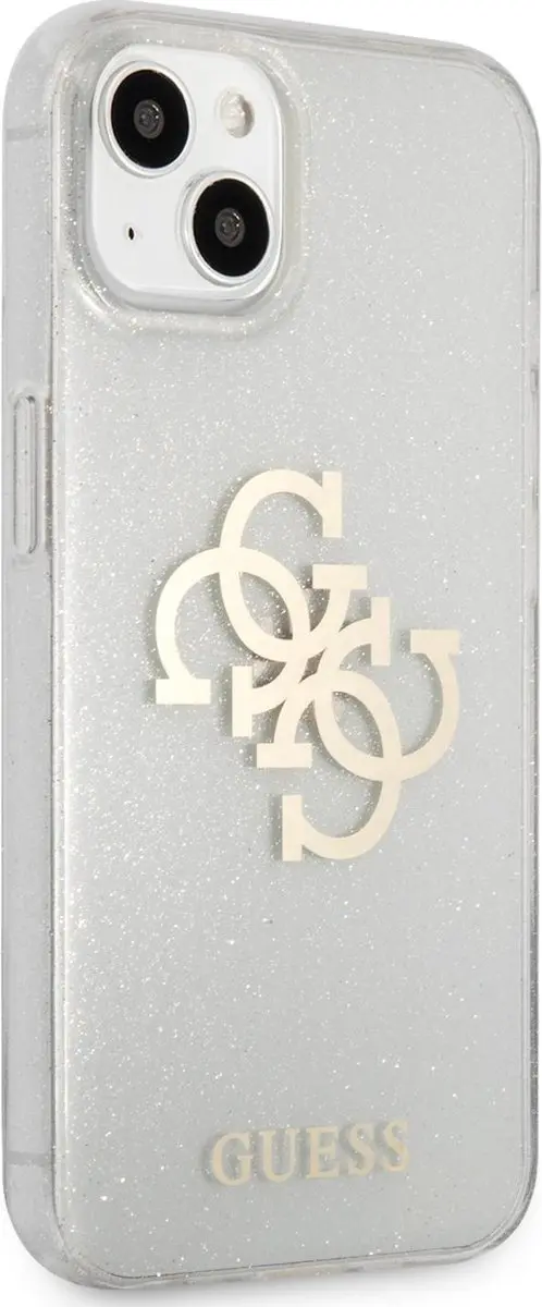 GUESS Glitters Backcase iPhone 13 - Transparant - 7619