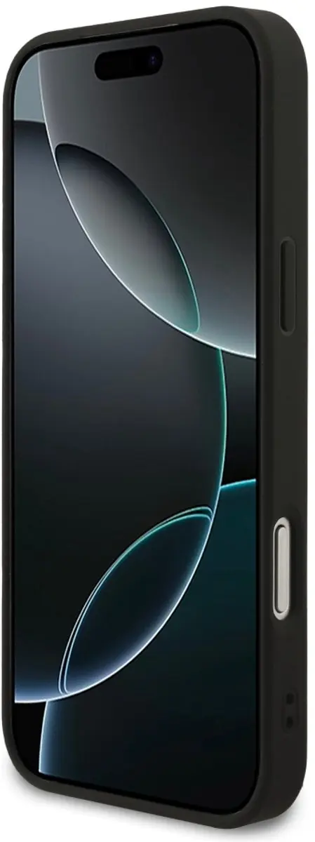 GUESS Saffiano Classic Logo MagSafe Hoesje - iPhone 17 Pro Max - Zwart - afbeelding 6 van 6