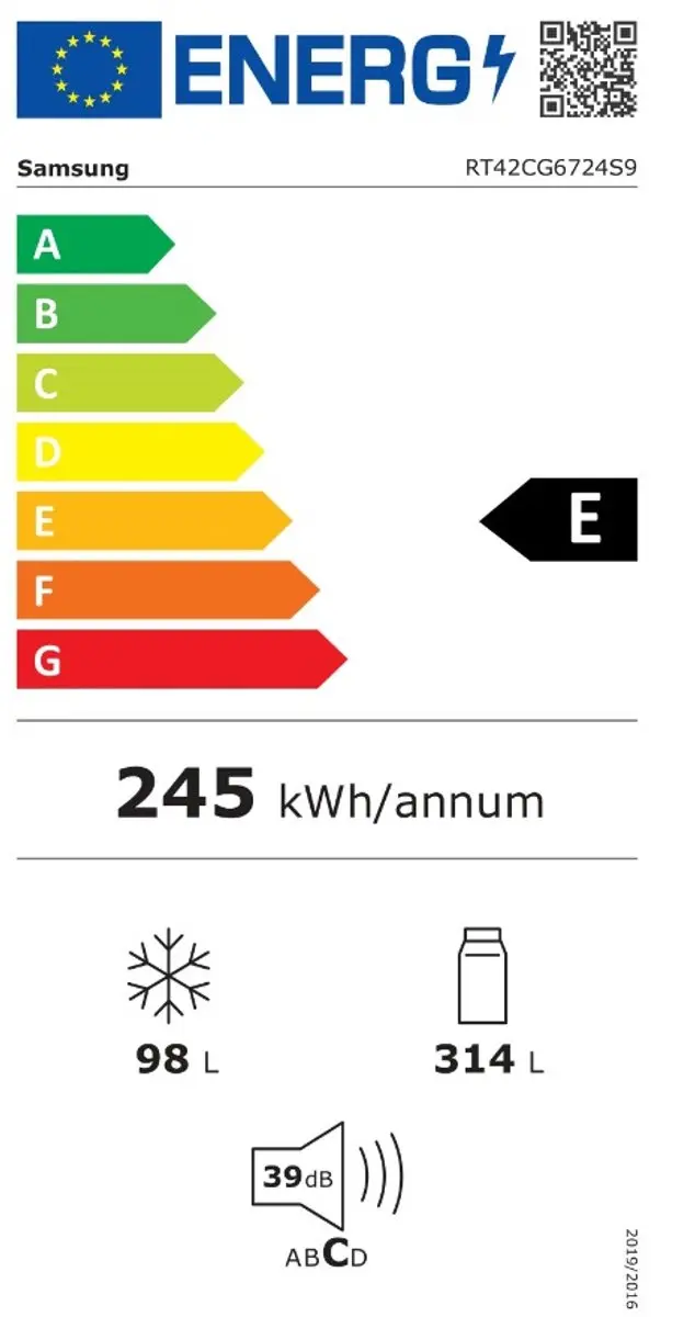 Samsung RT42CG6724S9EF Koel-vriescombinatie 412L - Roestvrijstaal