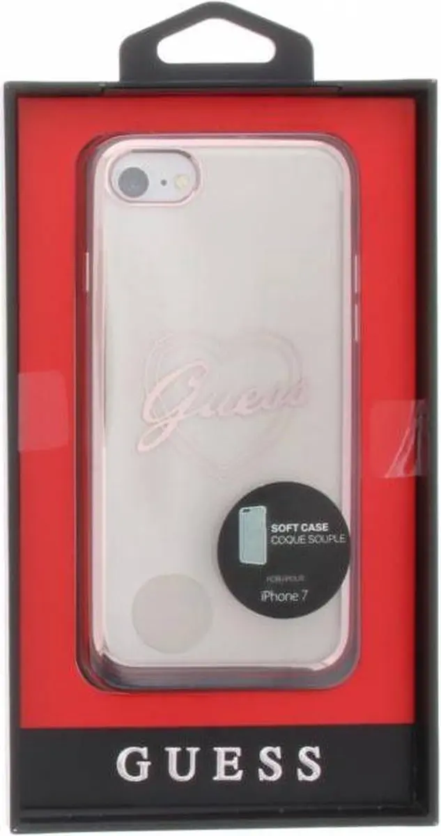 GUESS Heart TPU Back Cover GUHCP7TRHRG - Roségoud
