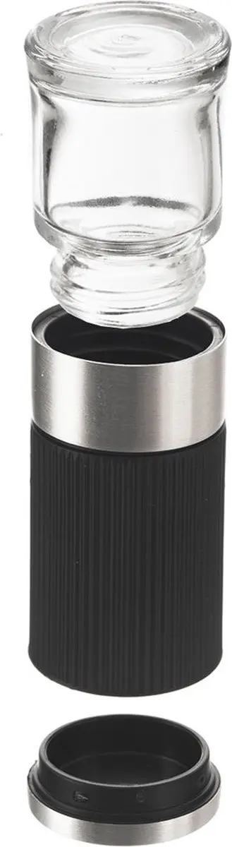 Orion Peper- en Zoutmolen 2 Stuks - Transparant/Wit/Zilver/Zwart