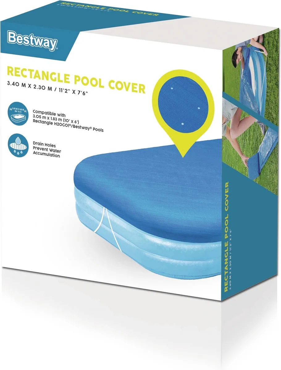 Bestway Afdekhoes Familiezwembad 305cm - Blauw - afbeelding 2 van 6