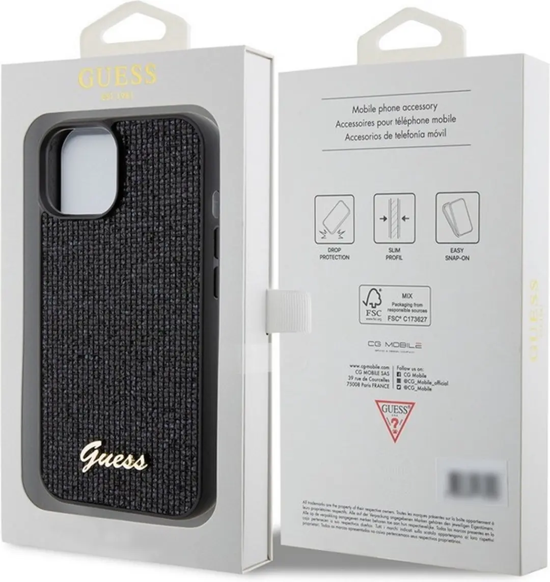 GUESS Square Mirror Back Case Paars - iPhone 14