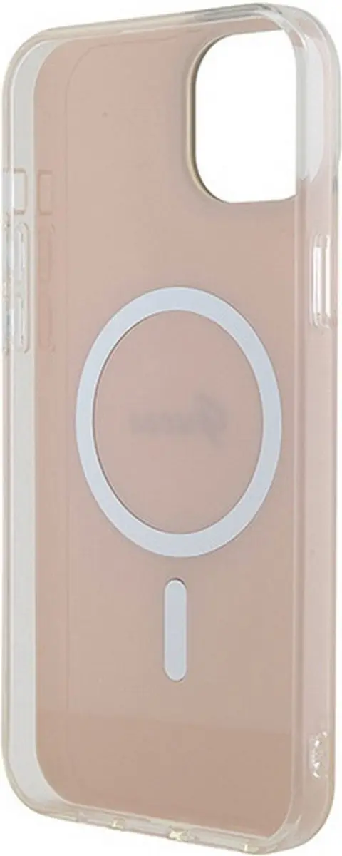 GUESS Iridescent Script Back Case - iPhone 15 Roze
