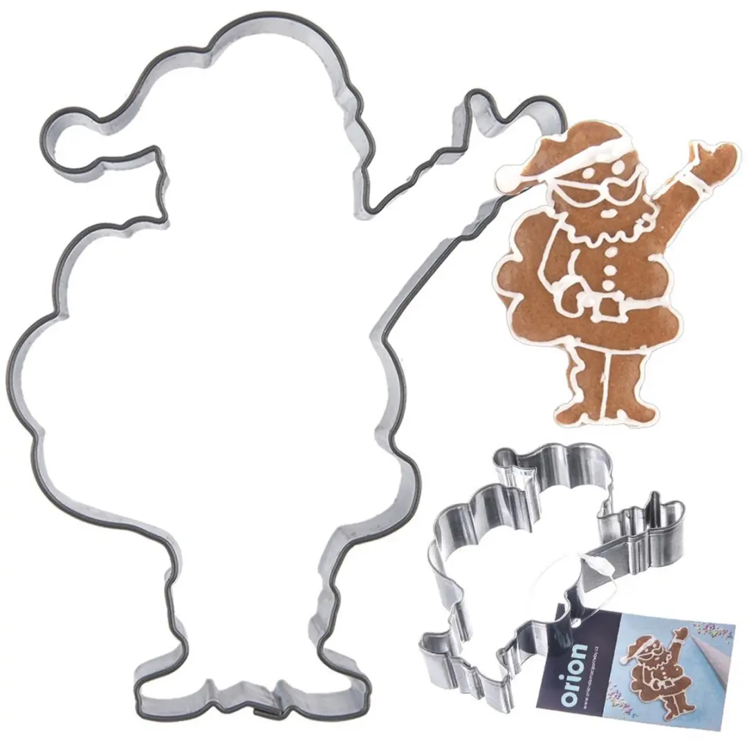 Orion RVS Kerstman Koekjesuitsteker 7,3cm - Zilver