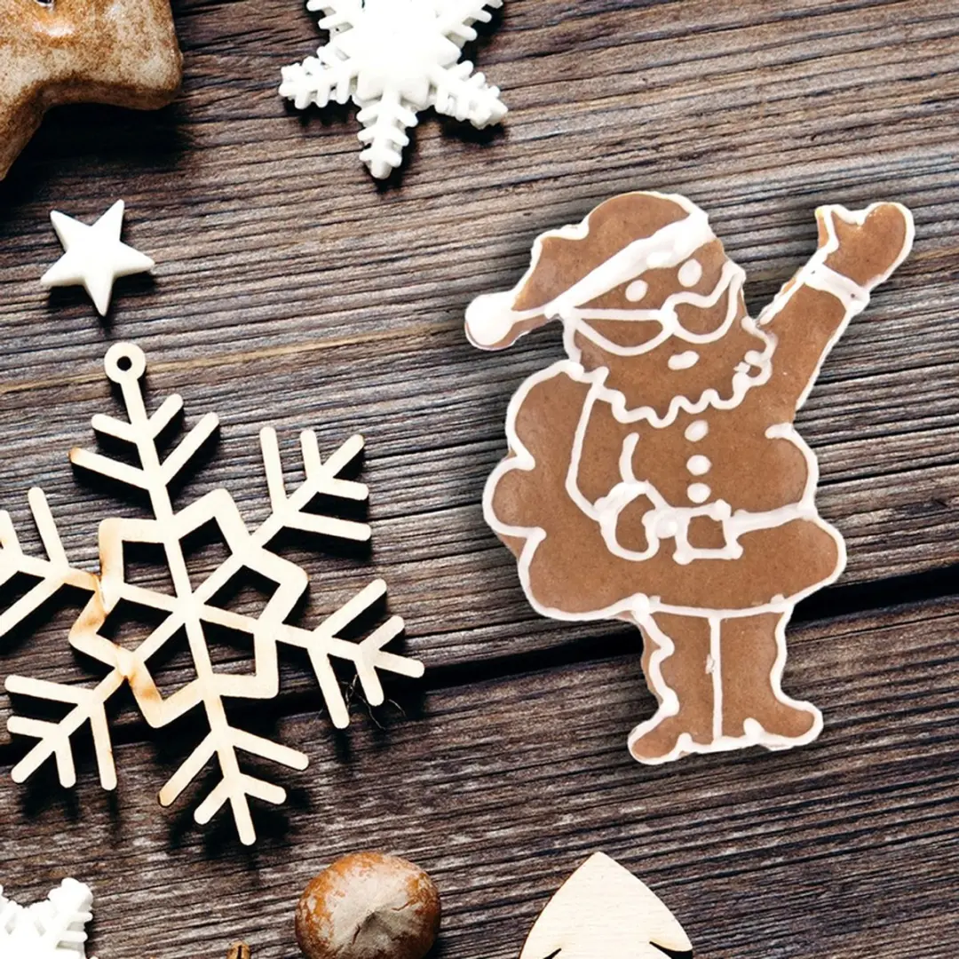 Orion RVS Kerstman Koekjesuitsteker 7,3cm - Zilver
