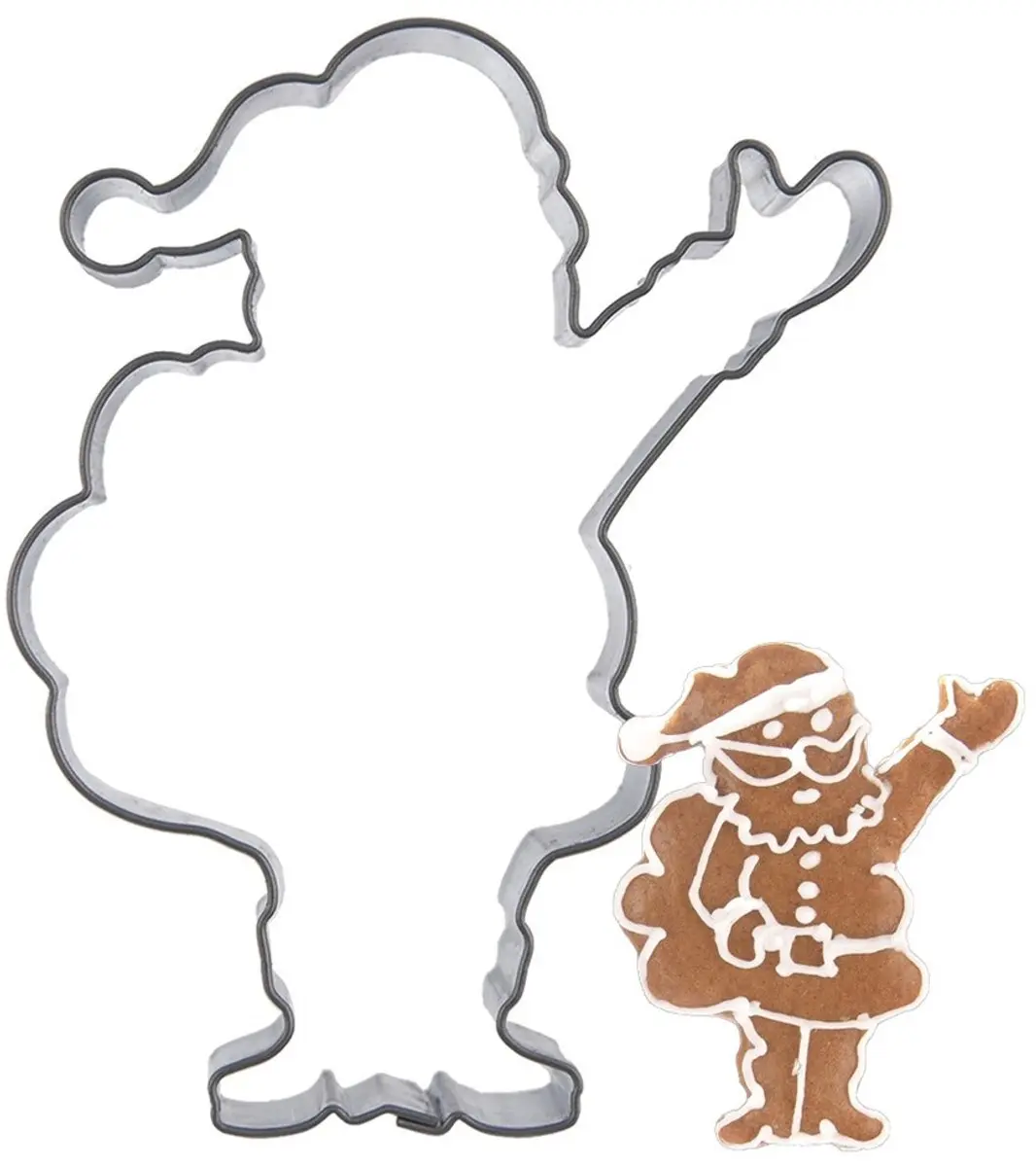 Orion RVS Kerstman Koekjesuitsteker 7,3cm