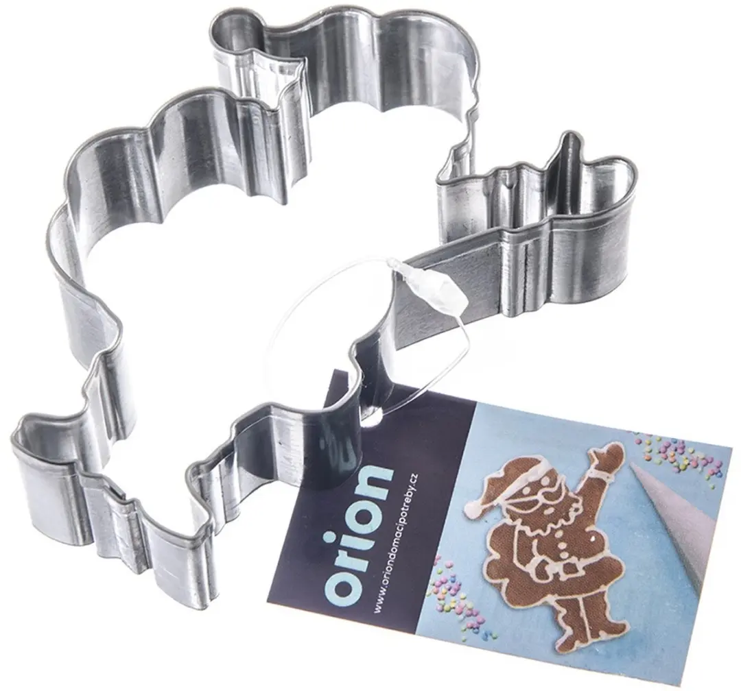 Orion RVS Kerstman Koekjesuitsteker 7,3cm - Zilver