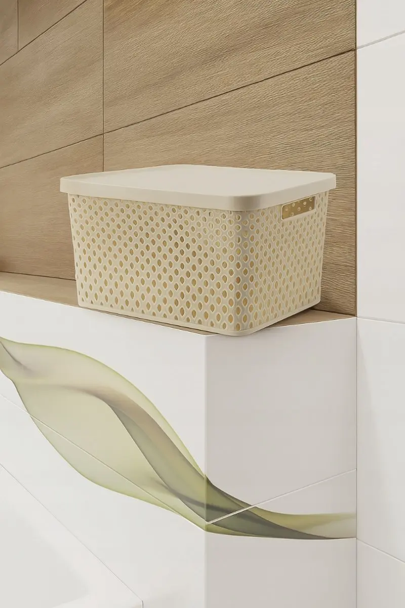 Orion Beige Opbergmand 18L met Deksel