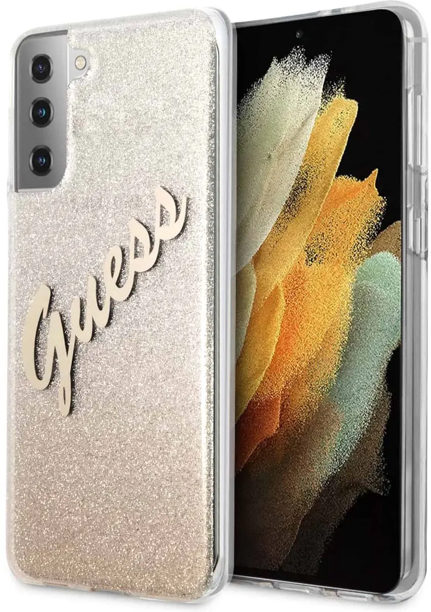Guess Glitter Vintage Backcase Samsung S21 Plus