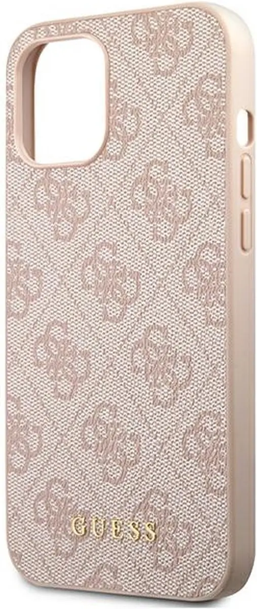 Guess 4G Back Case iPhone 12/12 Pro - Roze