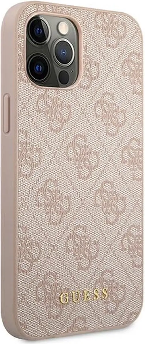 Guess 4G Back Case iPhone 12/12 Pro - Roze