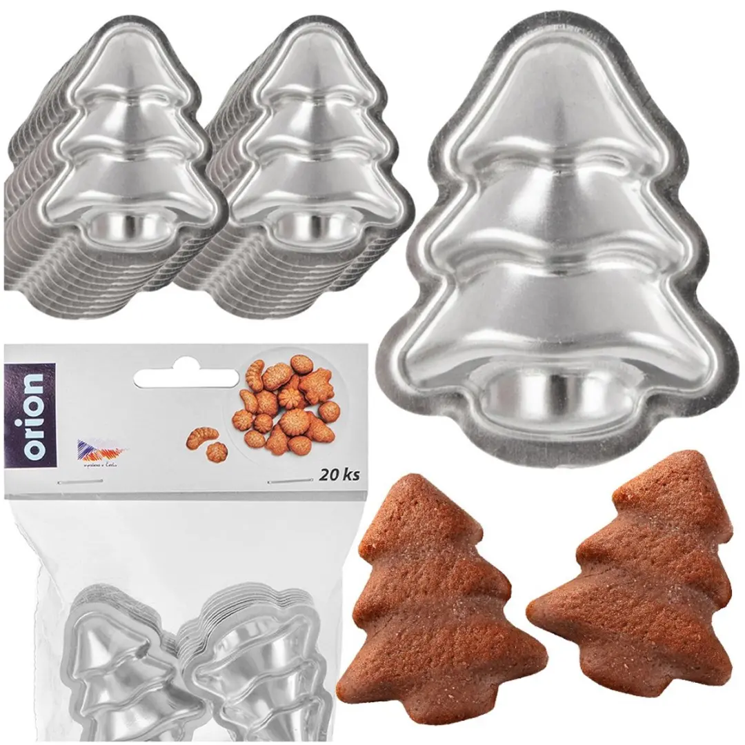 Orion Koekjesvorm Kerstboom 20 Stuks - Zilver