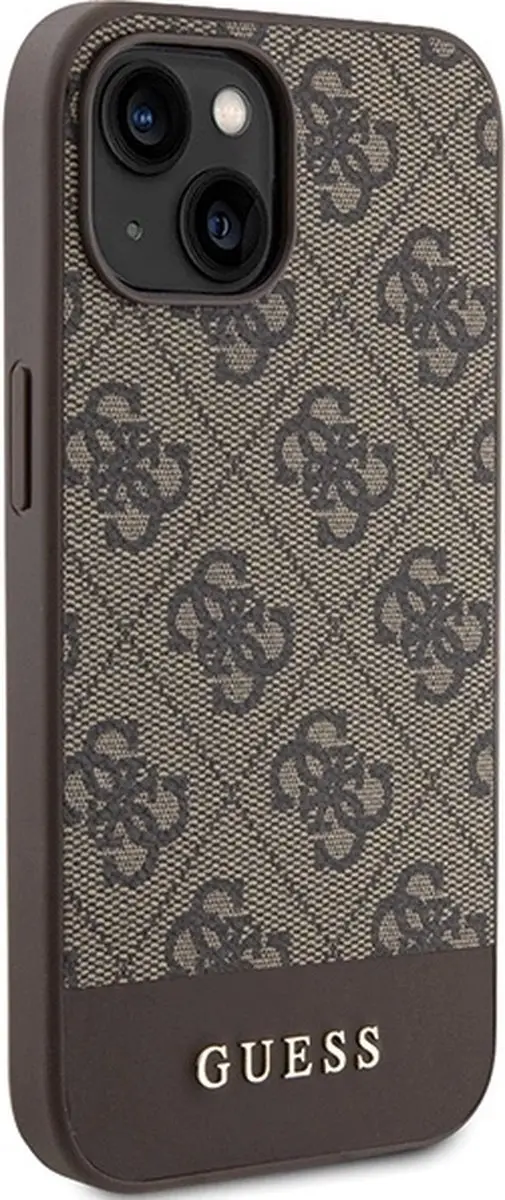GUESS 4G Stripe Collection Hoesje iPhone 15 - Bruin