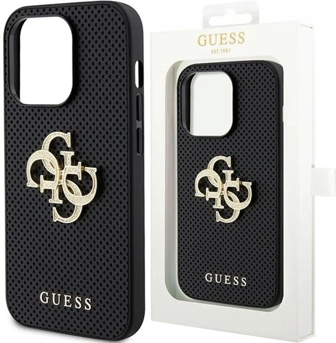 GUESS Perforated Back Case GUHCP15XPSP4LGK - iPhone 15 Pro Max - Zwart - afbeelding 6 van 6