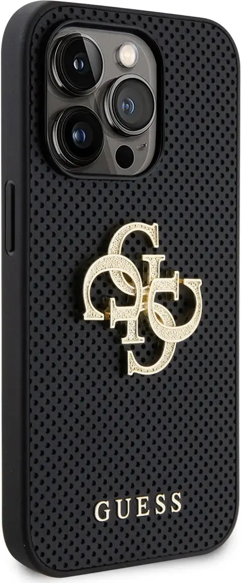 GUESS Perforated Back Case GUHCP15XPSP4LGK - iPhone 15 Pro Max - Zwart