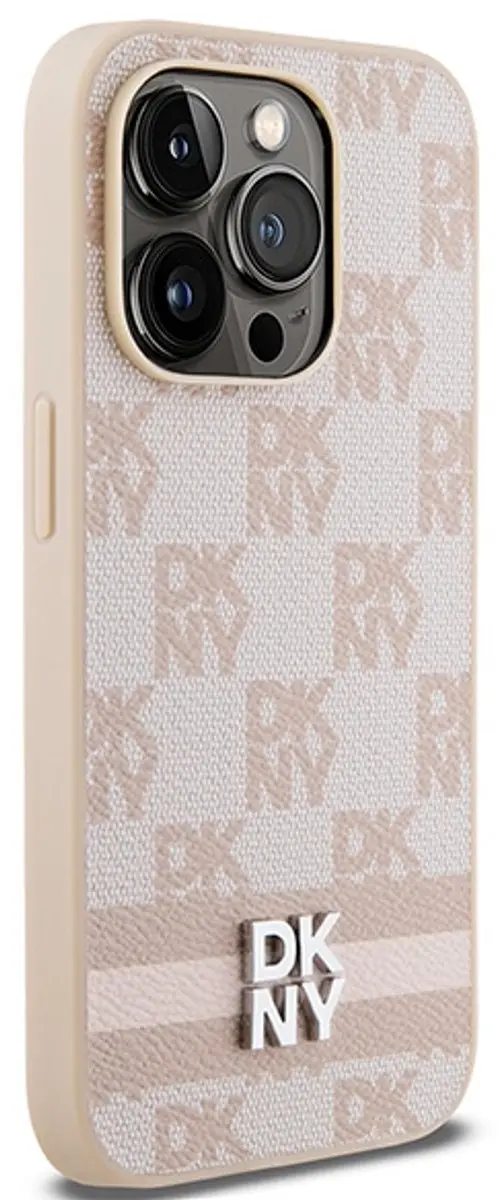 DKNY Checkered Roze Hoesje iPhone 14 Pro DKHCP14LPCPTSSP