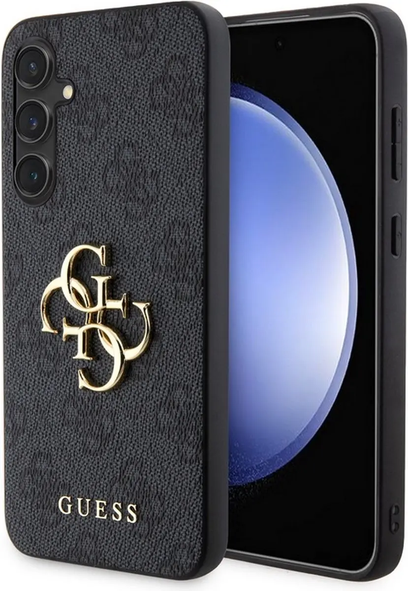 Guess 4G Metal Logo Hoesje - Samsung Galaxy S23 FE - Grijs