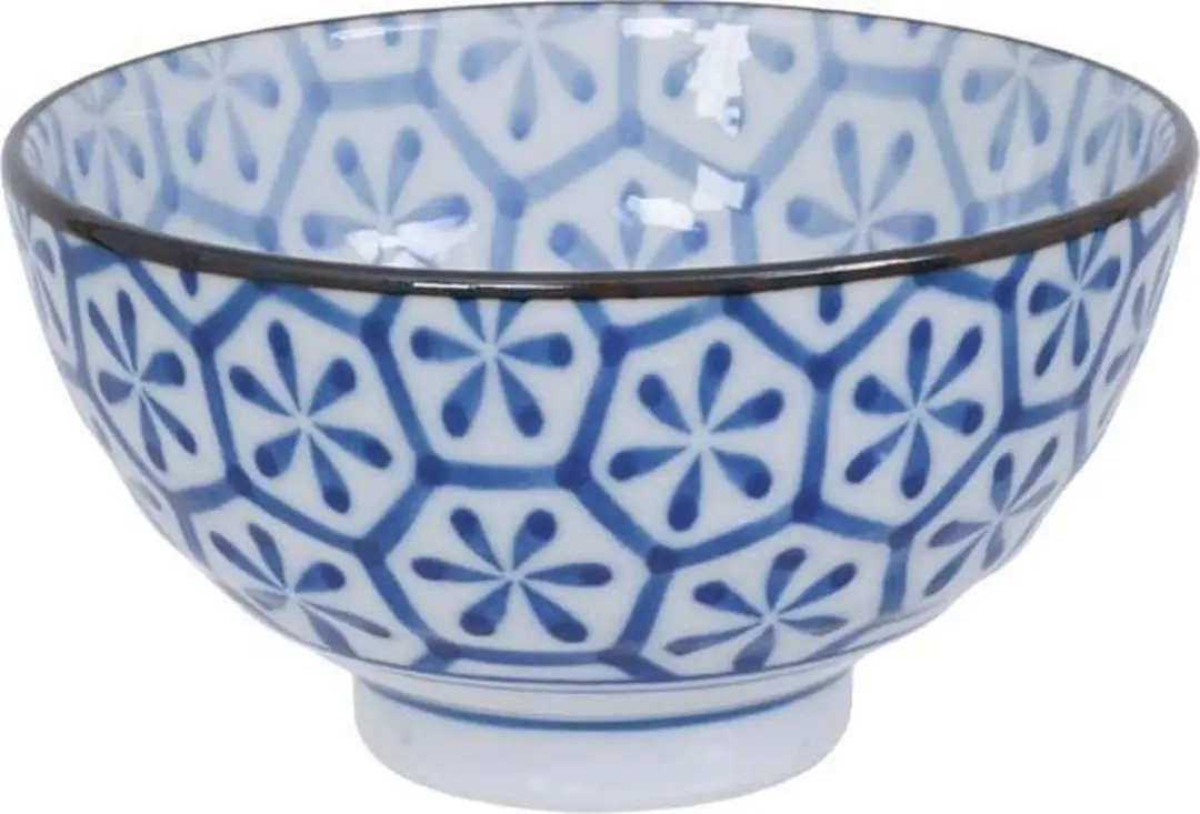 Tokyo Design Studio Mixed Bowls 12x6.5cm - 400ml - Blauw/Wit