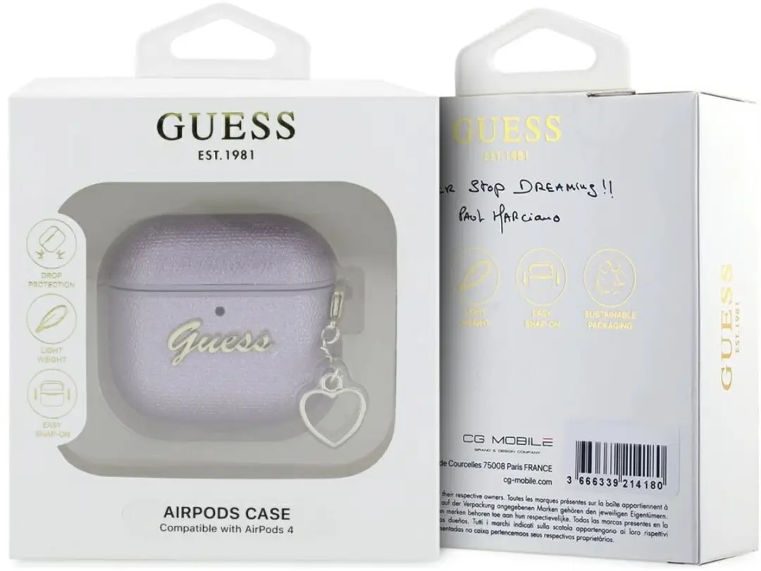 GUESS TPU Hoesje AirPods 4 - Transparent