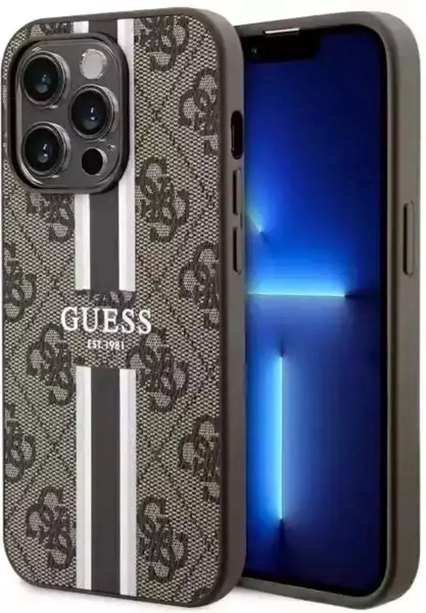 GUESS 4G Printed Stripe Back Case