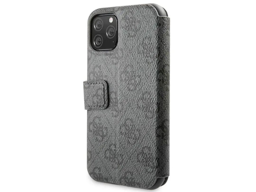 GUESS iPhone 11 Pro Hoesje - Effen Grijs - 3 Pasjes - MPN 3700740461846