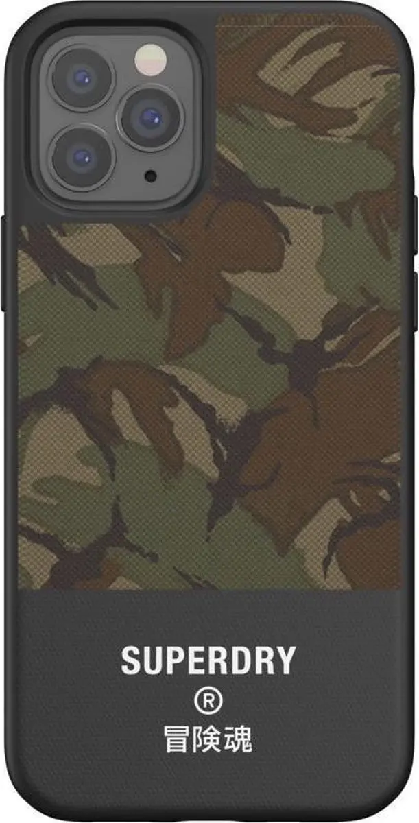 Superdry Moulded Case Canvas iPhone 12/12 Pro - Groen
