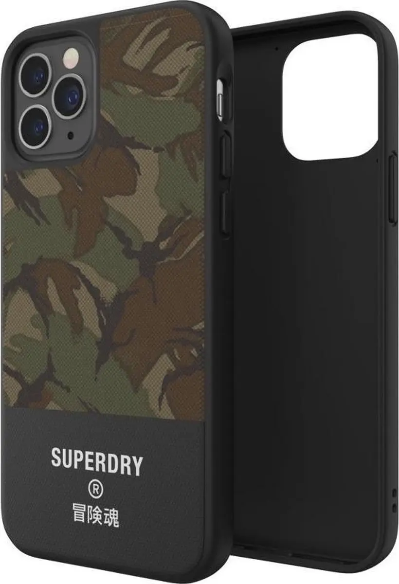 Superdry Moulded Case Canvas iPhone 12/12 Pro - Groen