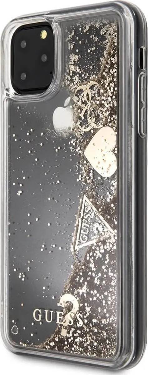 GUESS Charms Liquid Glitter Case S212-4 - iPhone 12 Pro Max - Goud