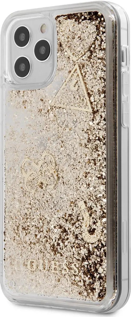 GUESS Charms Liquid Glitter Case S212-4 - iPhone 12 Pro Max - Goud - afbeelding 6 van 6