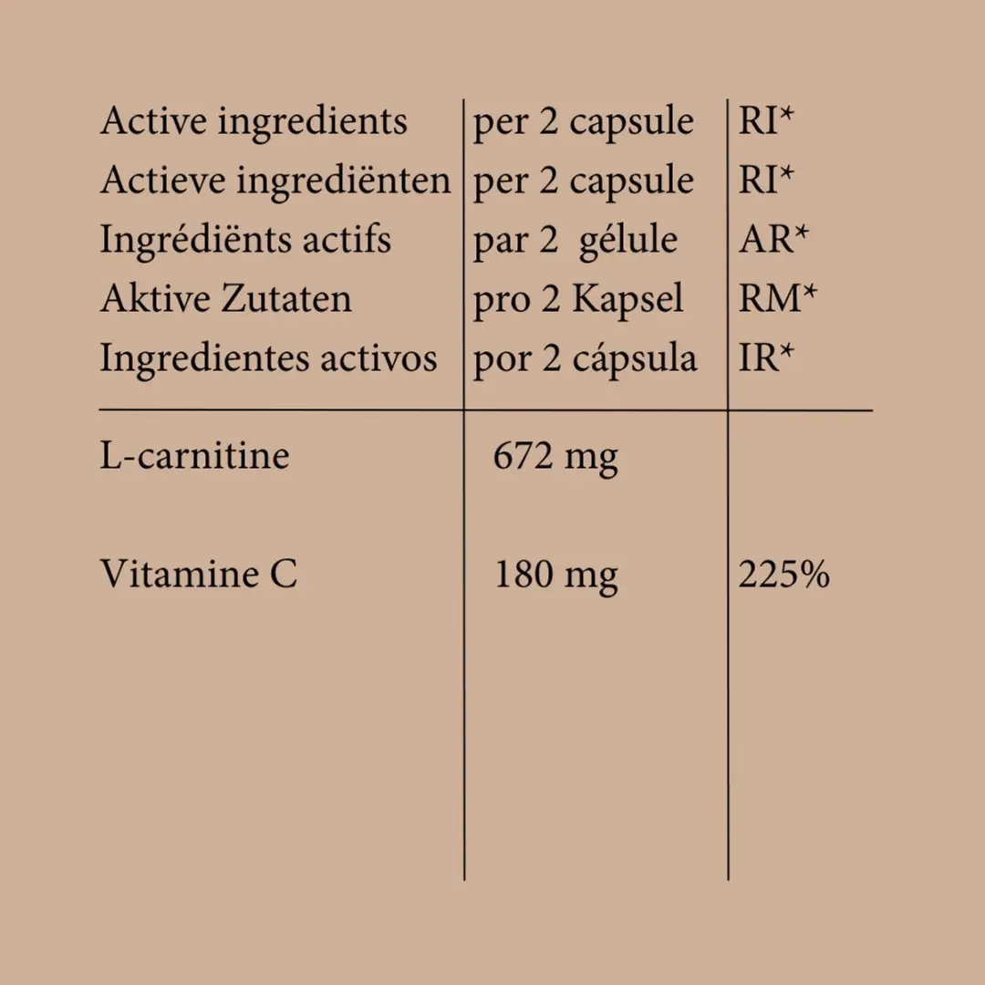 RainPharma Acetyl-L-Carnitine + Vitamine C 60 Capsules
