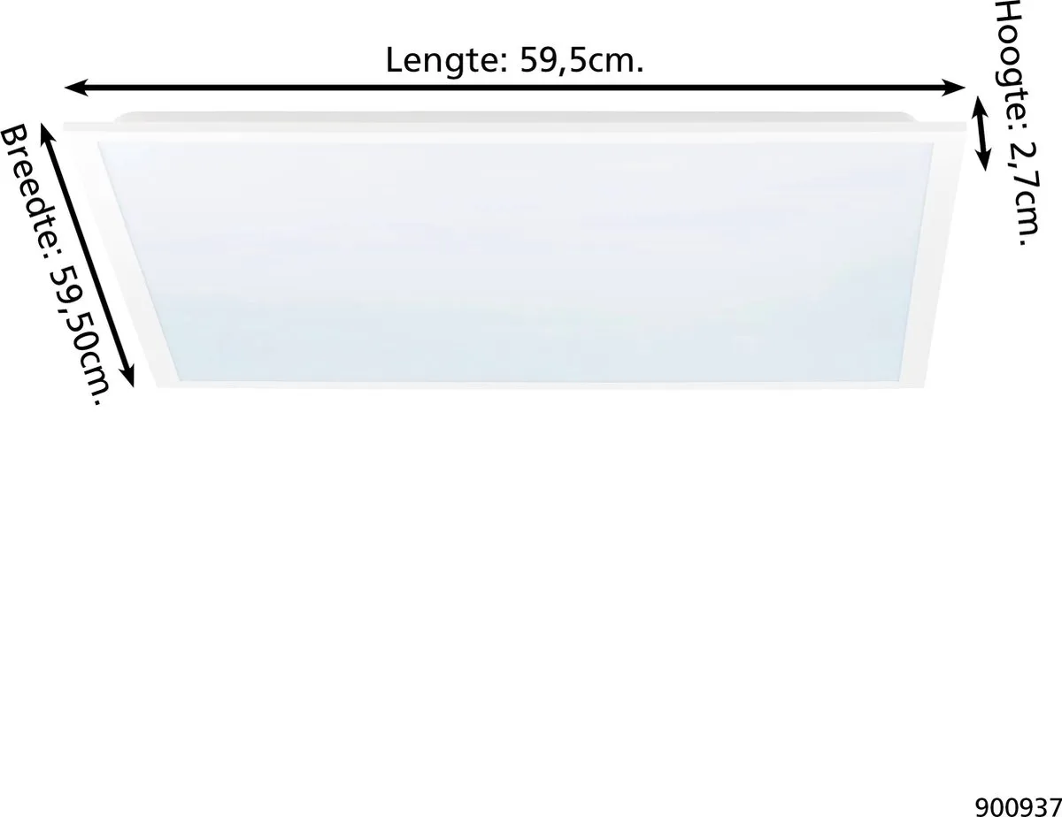 Eglo Rabassa LED Plafondlamp 59,5cm - Wit