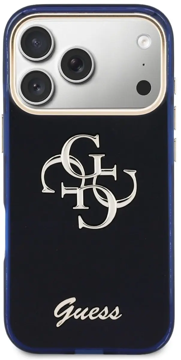GUESS IML 4G Script Metal Logo Backcover 14696 - Blauw