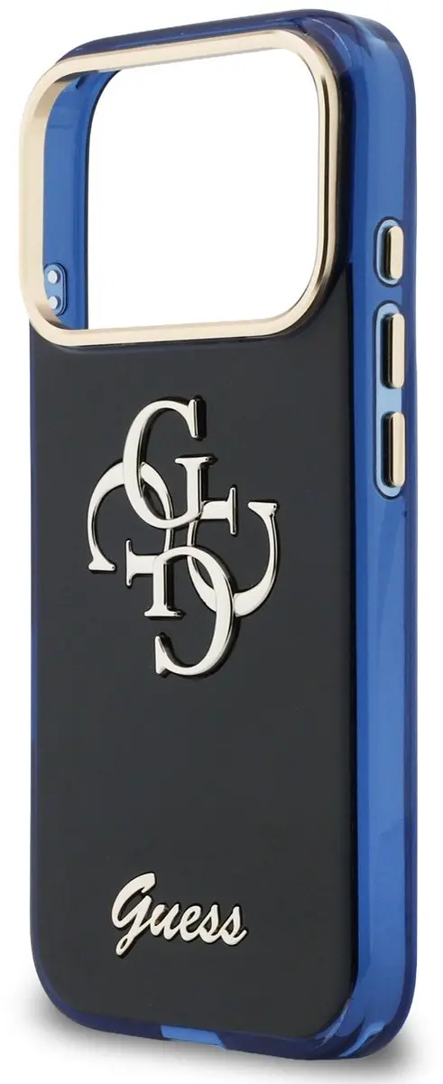 GUESS IML 4G Script Metal Logo Backcover 14696 - Blauw
