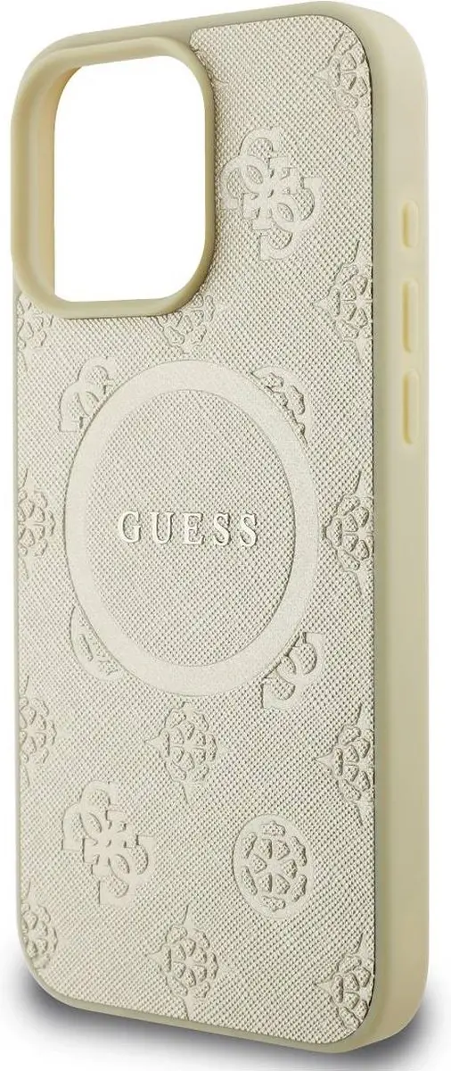 GUESS Backcover iPhone 16 Pro MagSafe - Goud - GUHMP16LPSAPSMED