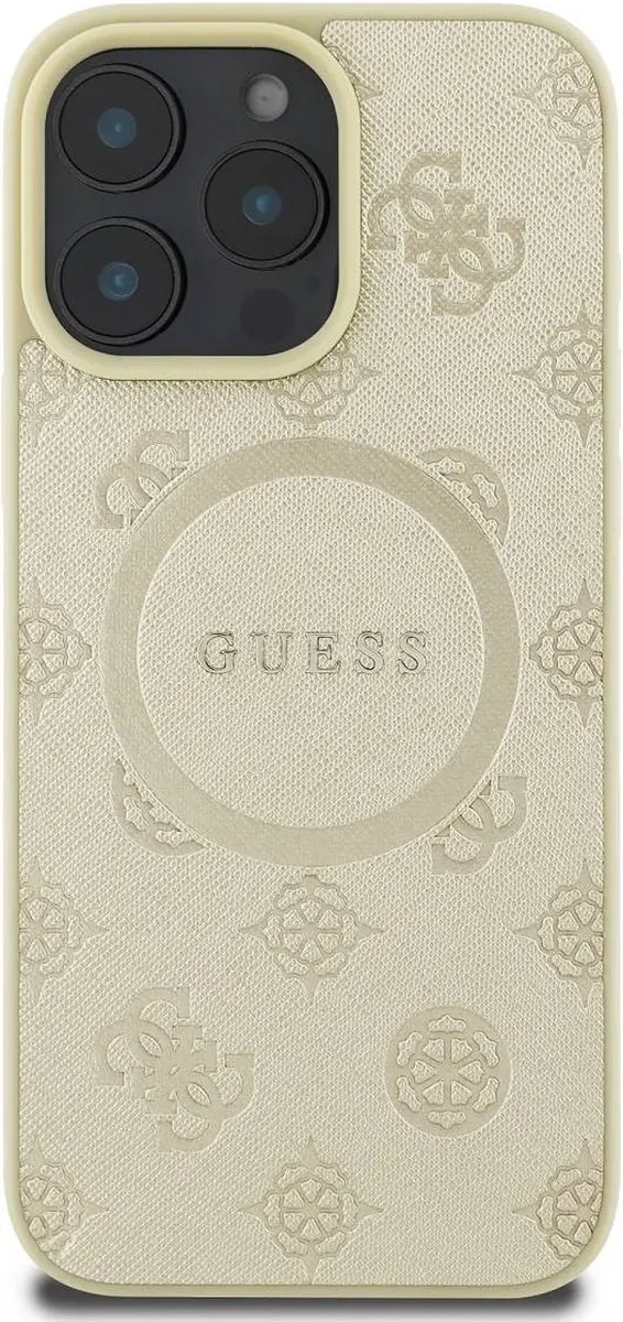 GUESS Backcover iPhone 16 Pro MagSafe - Goud - GUHMP16LPSAPSMED