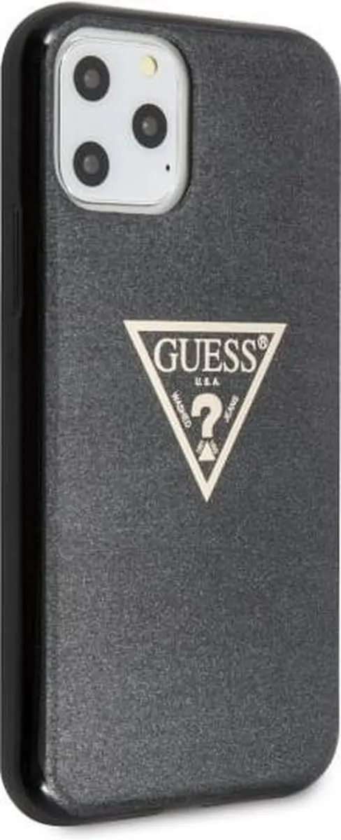 GUESS Solid Glitter Backcase iPhone 11 Pro 5141 - Zwart Glitter