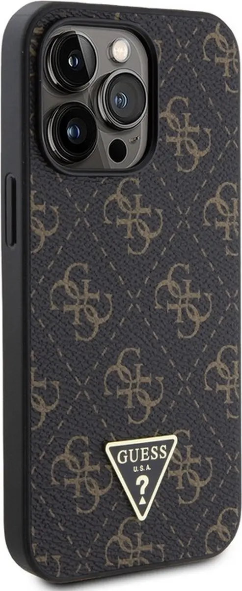 GUESS 4G Triangle Logo Back Case - iPhone 13 Pro Max - Zwart