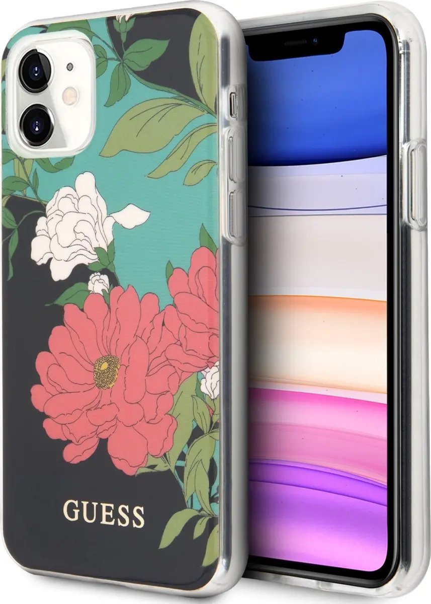 GUESS Shiny Flower Hard Case iPhone 11