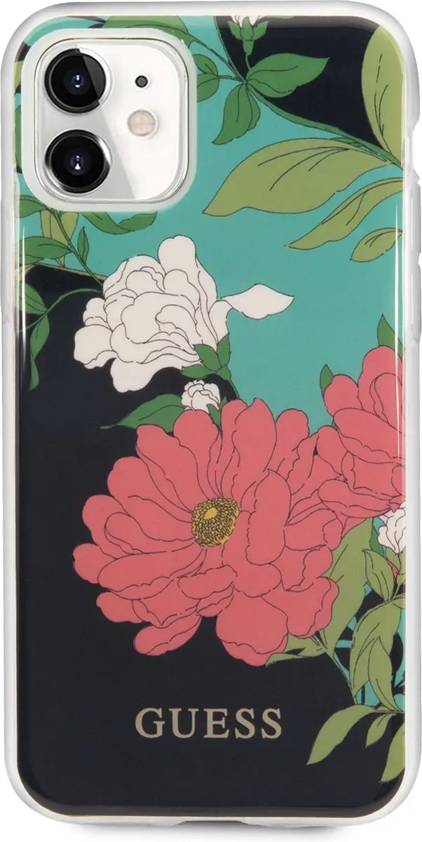 GUESS Shiny Flower Hard Case iPhone 11 - Multicolor