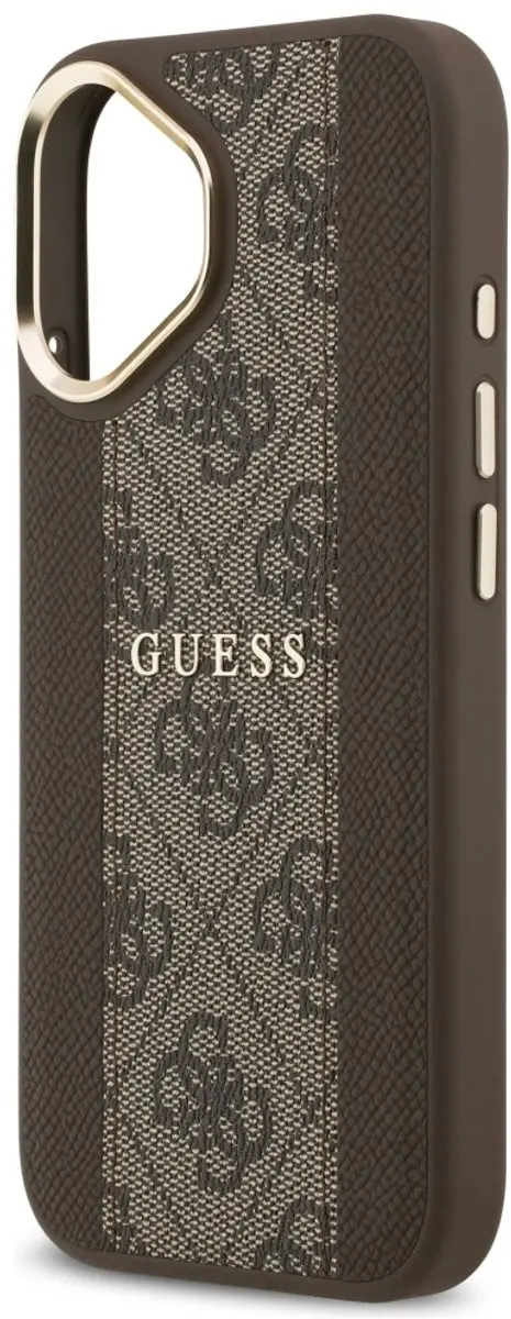 GUESS 4G Stripe MagSafe Hoesje - iPhone 17 - Zwart