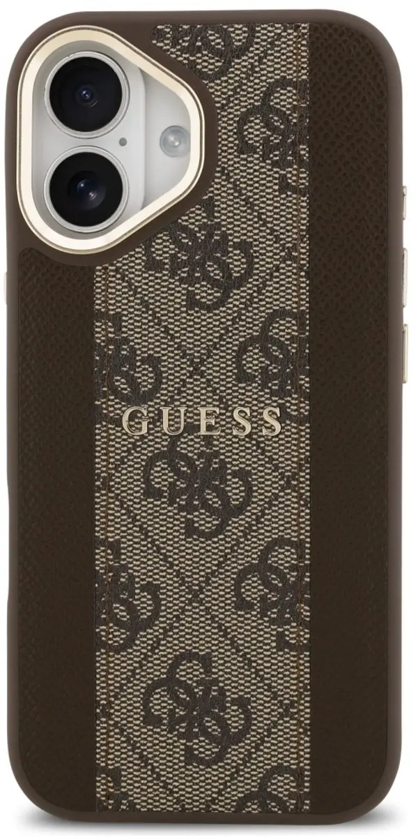 GUESS 4G Stripe MagSafe Hoesje - iPhone 17 - Zwart