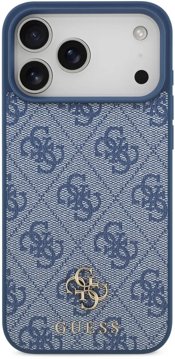 GUESS Back Cover Case iPhone 17 Pro Max - Denim Blauw - MagSafe