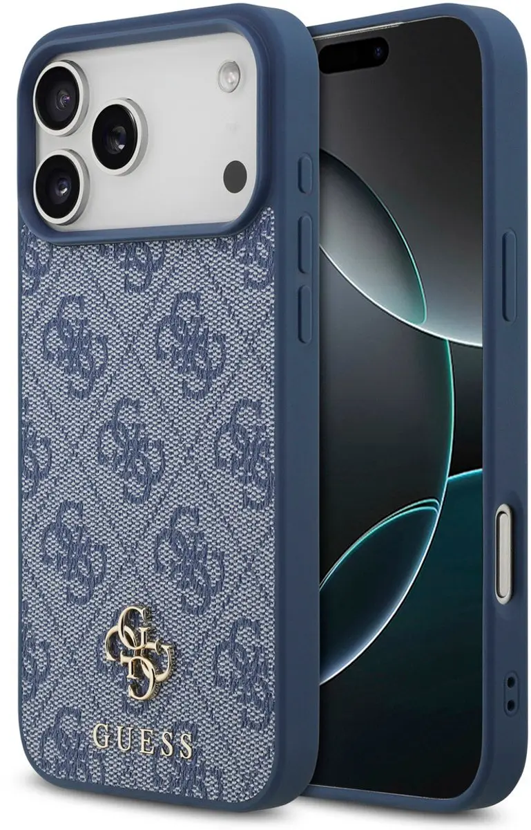 GUESS Back Cover Case iPhone 17 Pro Max - Denim Blauw - MagSafe