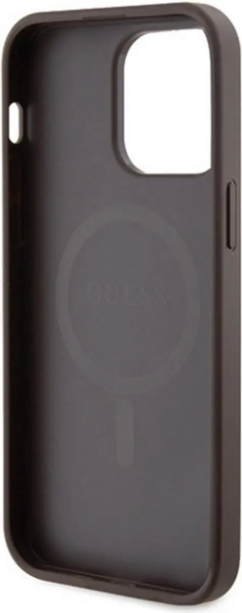 GUESS 4G Colored Ring Back Case - iPhone 14 Pro Max - Bruin
