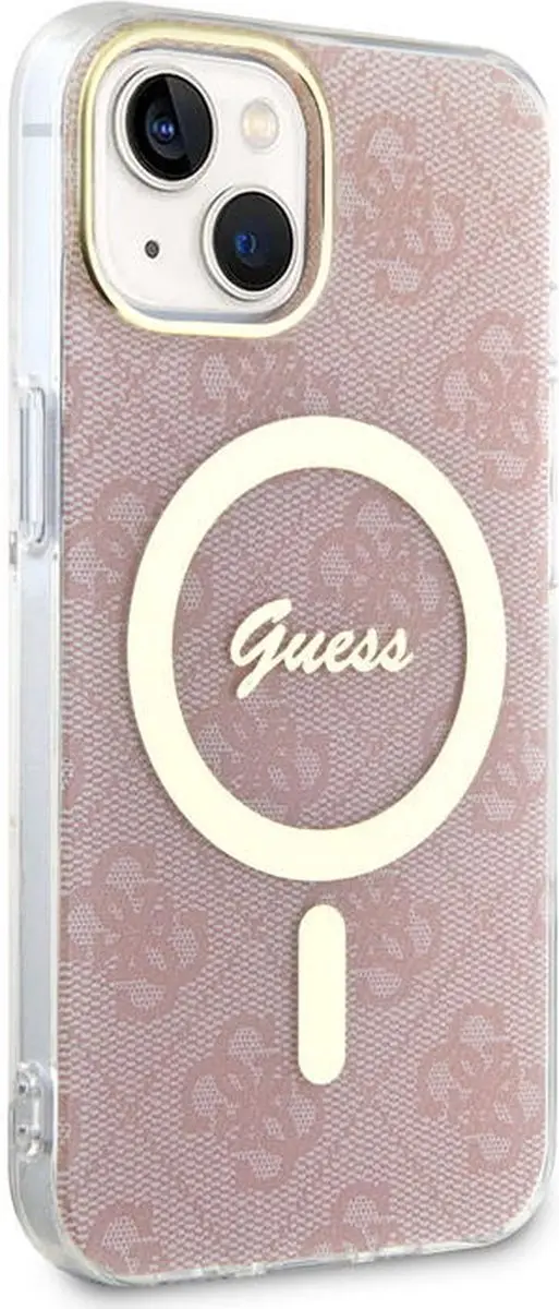 Guess 4G MagSafe Back Case - iPhone 14 Plus - Roze