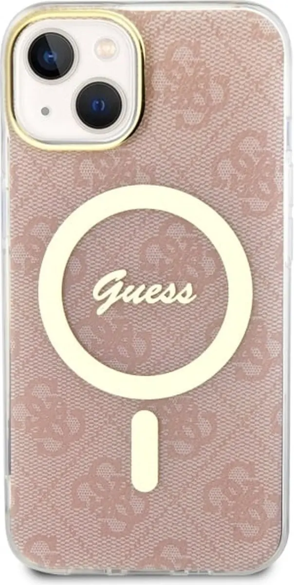Guess 4G MagSafe Back Case - iPhone 14 Plus - Roze