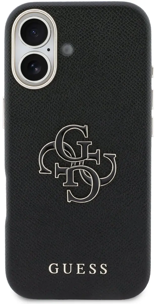 GUESS PU Resin Logo Backcover 14925 - iPhone 17 - Zwart
